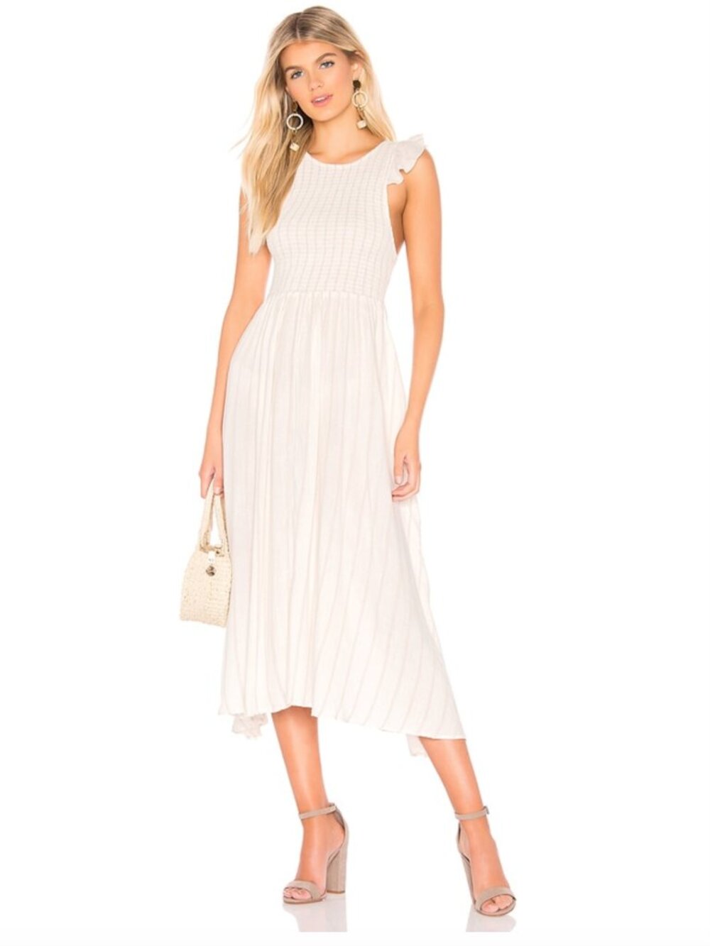 Free People Chambray Butterflies Midi Dress